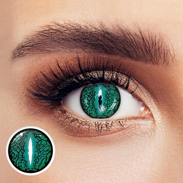 Green Lizard Eye Contact Lenses, 30 Day