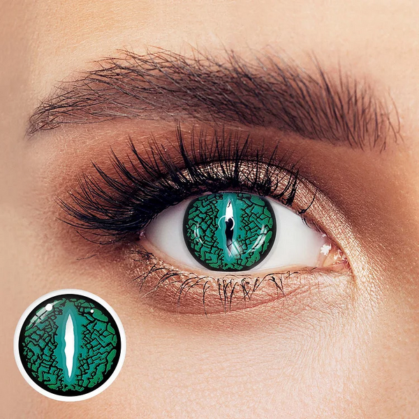 Green Lizard Halloween Contacts Spooky Eyes