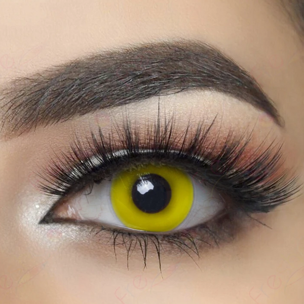 full eye contacts yellow