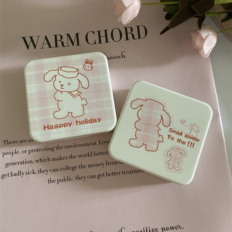 Simple Bear Colored Contact Lens Case
