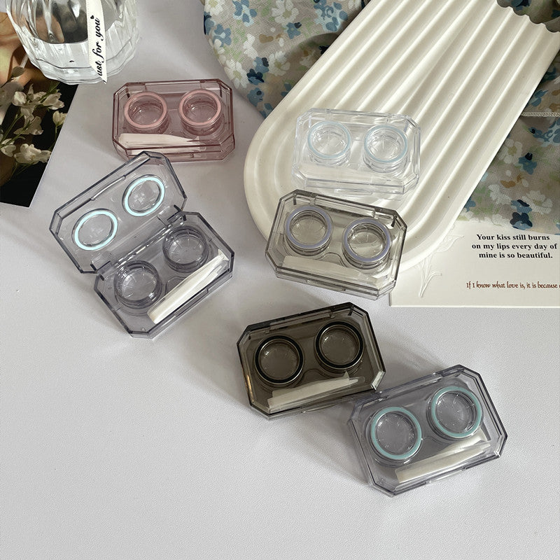 Ins Mini Simple Colored Contact Lens Case