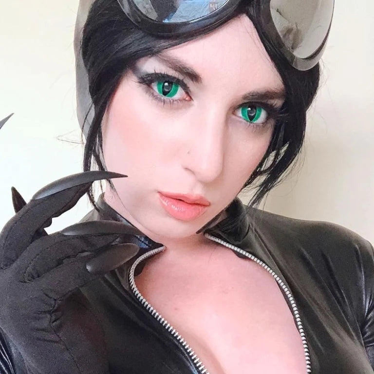Cosplay Cat Eye Green Colored Contact Lenses