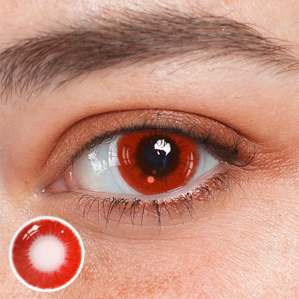 Cosplay Ghost Blood Red Colored Contact Lenses