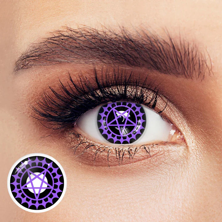 Cosplay Black Butler Covenant Purple Prescription Colored Contact Lenses