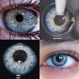 Lentilles de contact colorées journalières DNA Taylor Blue Gray (10 pièces) 