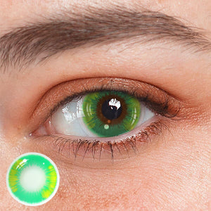 Lentilles de contact colorées Cosplay Ghost Jaune Vert 