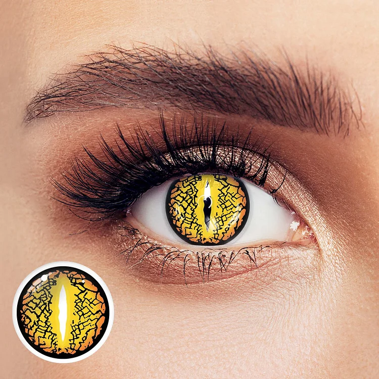 Halloween Lizard Eye Brown Colored Contact Lenses