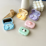 Small Portable Puppy Colored Contact Lens Case