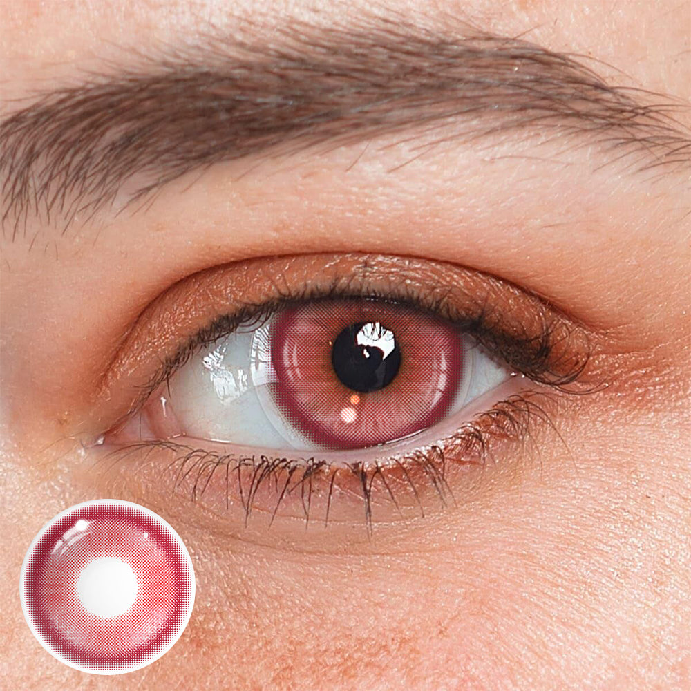 Cosplay Fairy Red Colored Contact Lenses