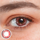 Lentilles de contact colorées rouges Cosplay Star Eyes 