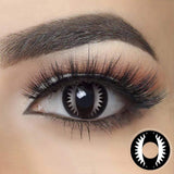 Cosplay Cat Eye Lash White Colored Contact Lenses