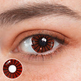 Cosplay SpiderWeb Dark Red Colored Contact Lenses