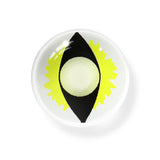 Cosplay Cat Eye Lash Yellow Colored Contact Lenses
