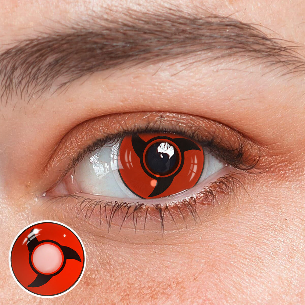 Cosplay NARUTO Mangekyou Red Prescription Colored Contact Lenses
