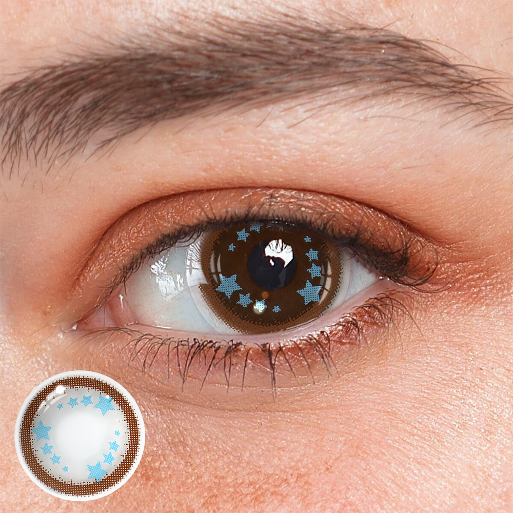 Cosplay Star Blue Colored Contact Lenses