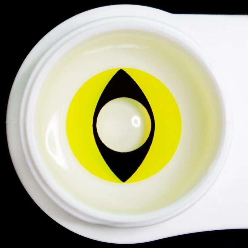 Halloween Katzenaugen Farbige Kontaktlinsen Ohne Stärke Gelb