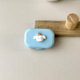 Small Portable Puppy Colored Contact Lens Case