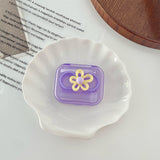 Ribbon Flash Small Flower Colored Contact Lens Case