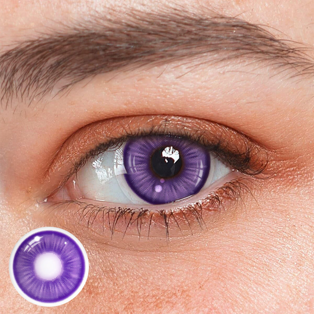 Amaretto Purple Colored Contact Lenses