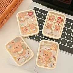 Cute Butter Bear Colored Contact Lens Case