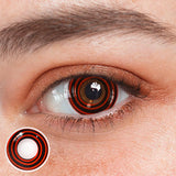 Cosplay Circle Line Curl Red Black Colored Contact Lenses