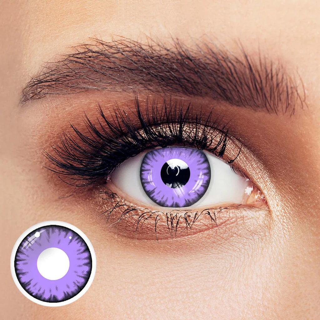 Cosplay Lucifer's Eye Purple Prescription Colored Contact Lenses