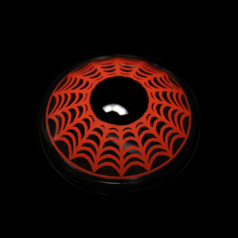 Cosplay SpiderWeb Red Colored Contact Lenses
