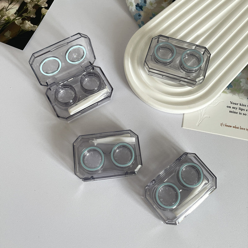 Ins Mini Simple Colored Contact Lens Case