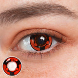 Cosplay NARUTO Mangikiu Shalingan Red Prescription Colored Contact Lenses
