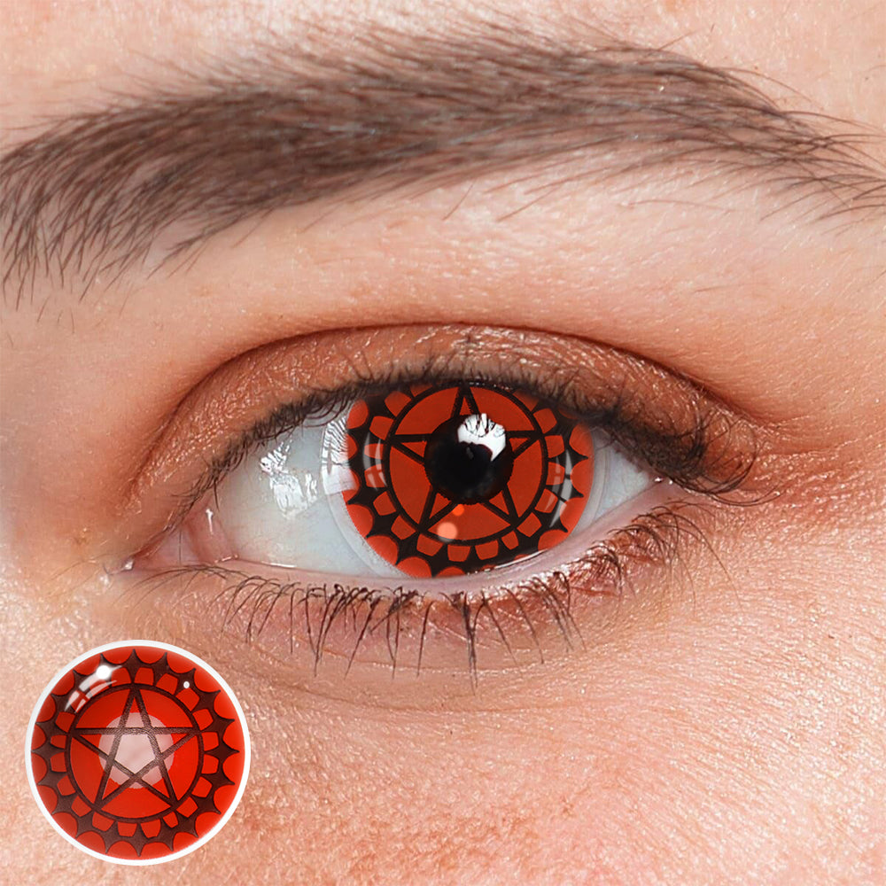 Cosplay Black Butler Blood Red Colored Contact Lenses