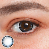 Lentilles de contact colorées sur ordonnance bleues pour fille aux grands yeux Cosplay 