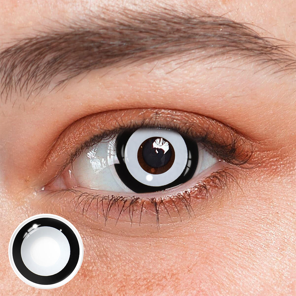 Cosplay Circle Line Black White Colored Contact Lenses