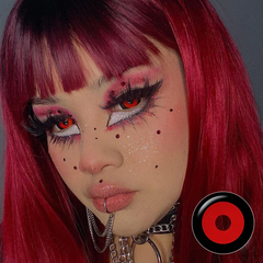 Halloween 17mm Blood Black Red Sclera Colored Contact Lenses
