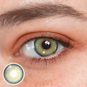 Lentilles de contact de couleur corail vert jade 