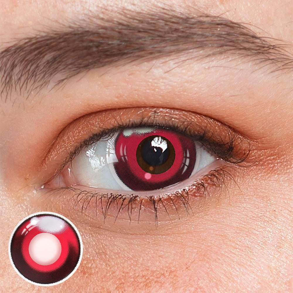 Cosplay Agate Red Colored Contact Lenses