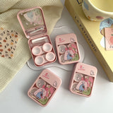 Four Seasons Girl's Heart Colored Contact Lens Case