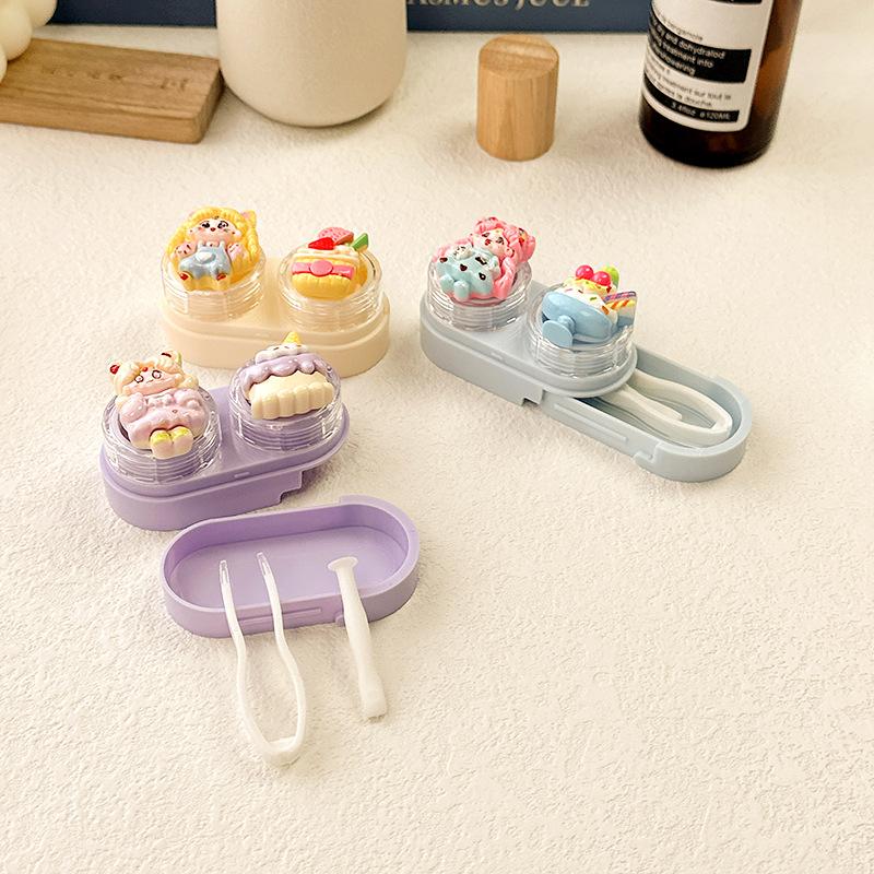 Cute Cartoon Colored Contact Lens Case