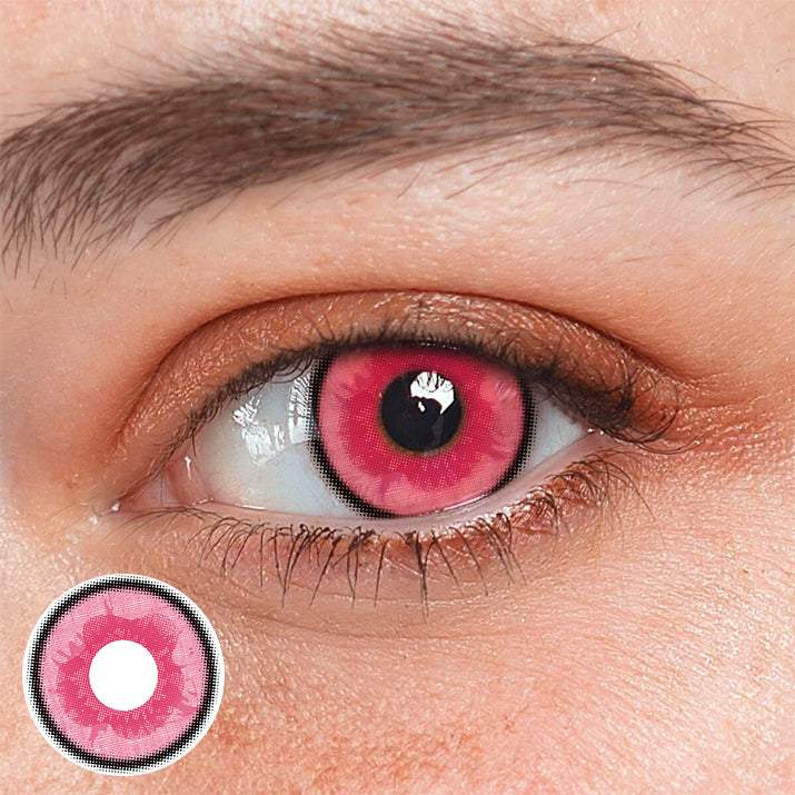 Cosplay Demon Slayer Pink Colored Contact Lenses