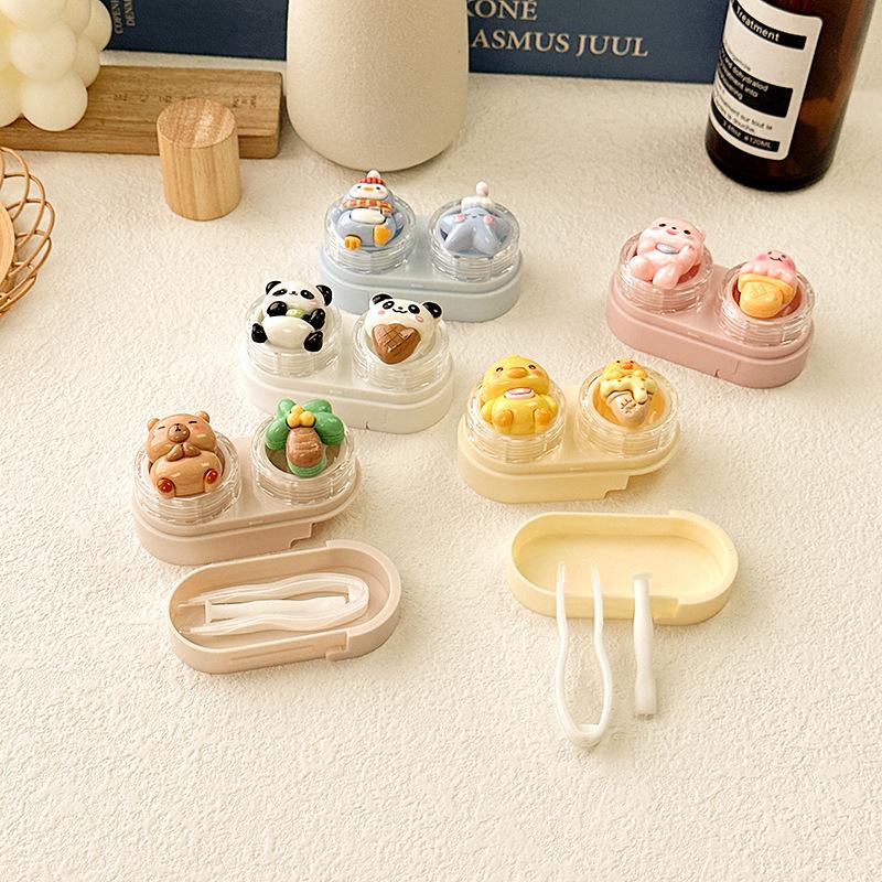 Cute Cartoon Colored Contact Lens Case