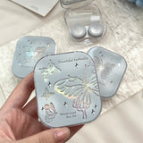 Ins Like Fish Cold Laser Butterflies Colored Contact Lens Case