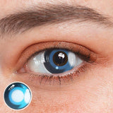 Lentilles de contact colorées bleues en agate cosplay 