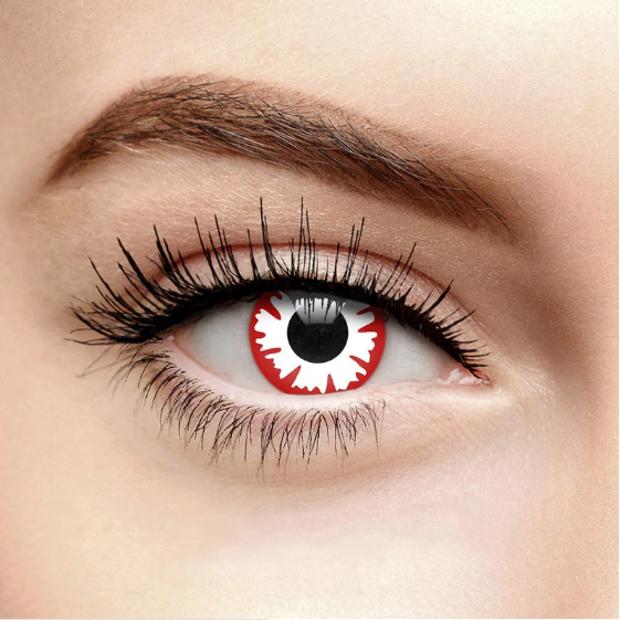 Cosplay WHITE DEMON Farbige Kontaktlinsen Ohne Stärke in Rot