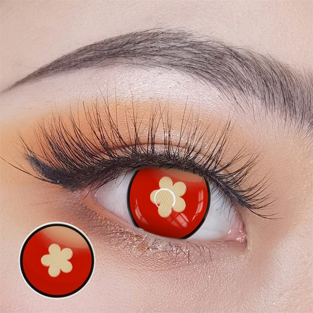 Cosplay Genshin Impact Hutao Red Colored Contact Lenses
