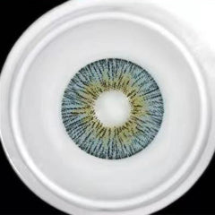 Marmorblaue Kontaktlinsen im Retro-Stil