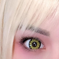 Halloween Miracle Farbige Kontaktlinsen mit Stärke in Gelb