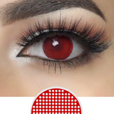 Lentilles de contact colorées en maille rouge pour Halloween 