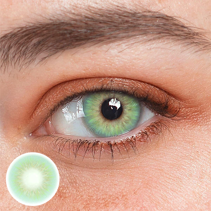 Mint Green Yearly Colored Contacts Non Prescription Colored Contacts Lenses  Green Contacts for Brown Eyes Green Eye Contacts NEBULALENS