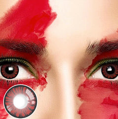 Halloween Miracle Farbige Kontaktlinsen mit Stärke in Rot