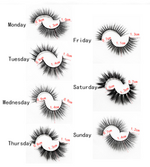 One Week Mixed 7 Piece Mink Hair Eyelashes