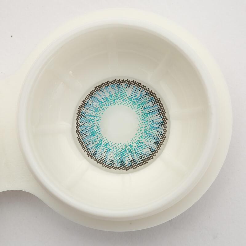 Neue 3-Ton Farbige Kontaktlinsen Mit Stärke Brilliant Blau